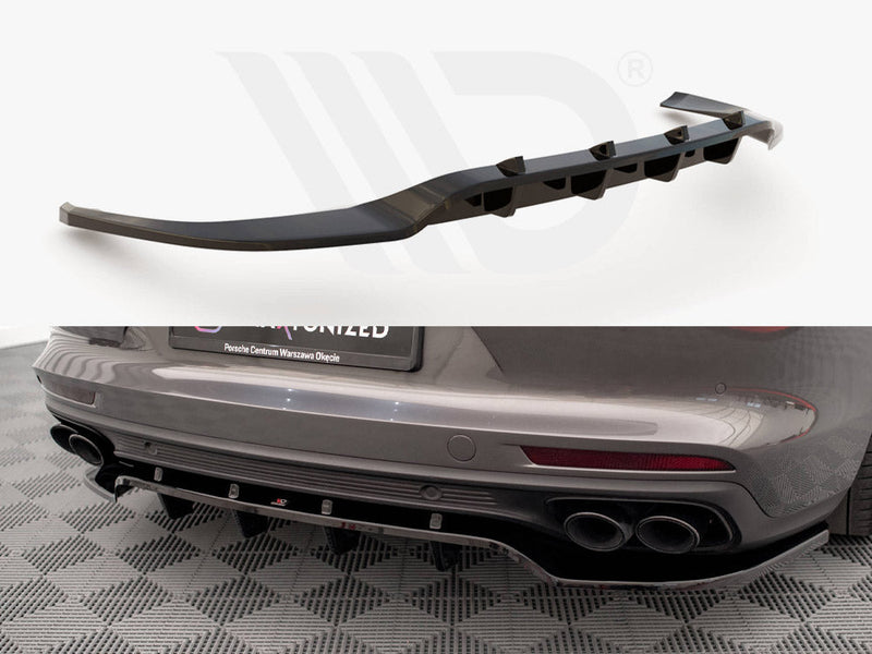 Maxton Design - CENTRAL REAR SPLITTER (VERTICAL BARS) PORSCHE PANAMERA E-HYBRID 971