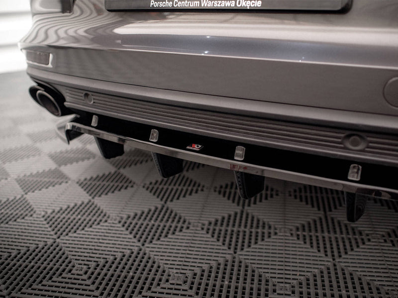 Maxton Design - CENTRAL REAR SPLITTER (VERTICAL BARS) PORSCHE PANAMERA E-HYBRID 971