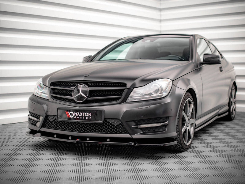 Maxton Design - FRONT SPLITTER V.1 MERCEDES C COUPE AMG-LINE C204/S204/W204