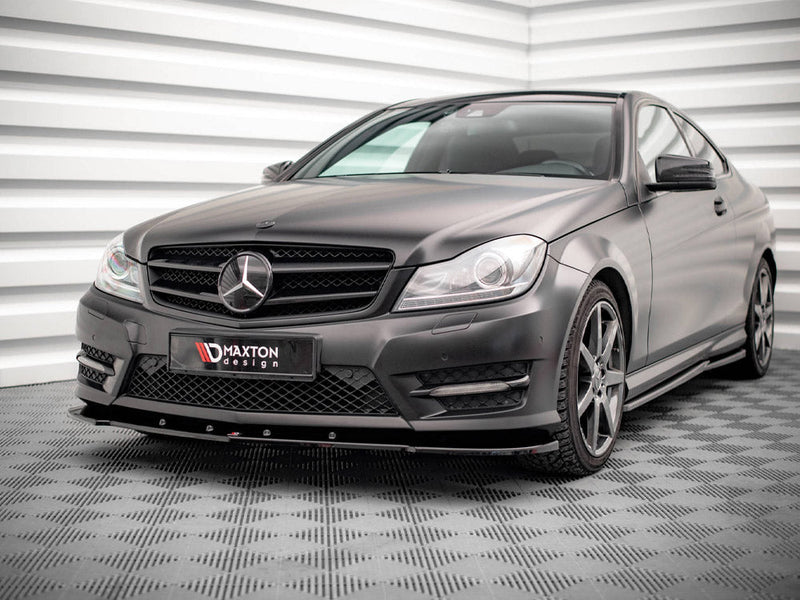 Maxton Design - FRONT SPLITTER V.2 MERCEDES C COUPE AMG-LINE C204/S204/W204