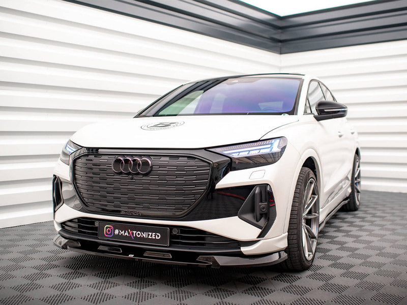 Maxton Design - FRONT SPLITTER V.1 AUDI Q4 E-TRON SPORTBACK MK1
