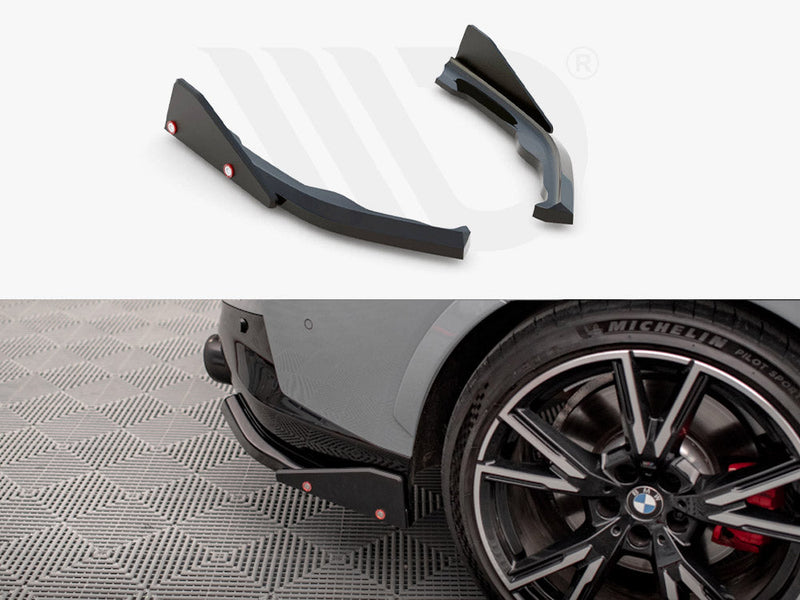 Maxton Design - REAR SIDE SPLITTERS V.2 + FLAPS BMW 2 COUPE M240I G42