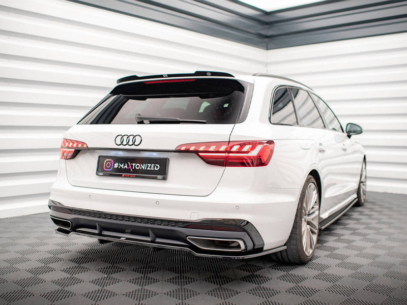 Maxton Design - Central Rear Splitter (Vertical Bars) Audi A4 S-Line B9 Facelift