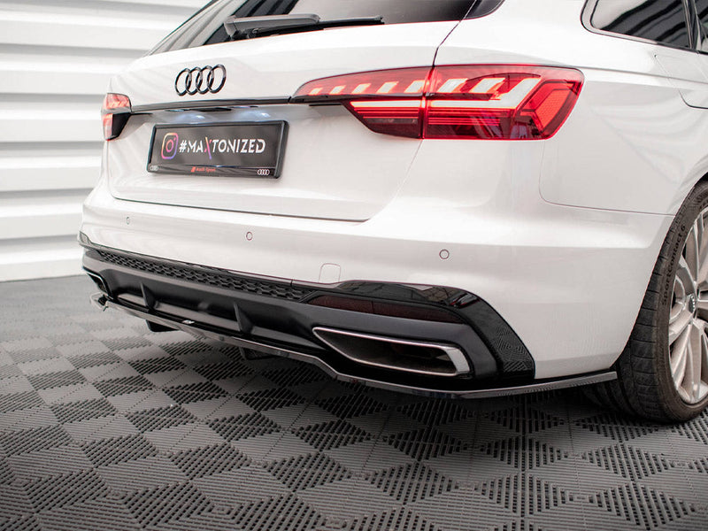 Maxton Design - CENTRAL REAR SPLITTER (VERTICAL BARS) AUDI A4 S-LINE B9 FACELIFT