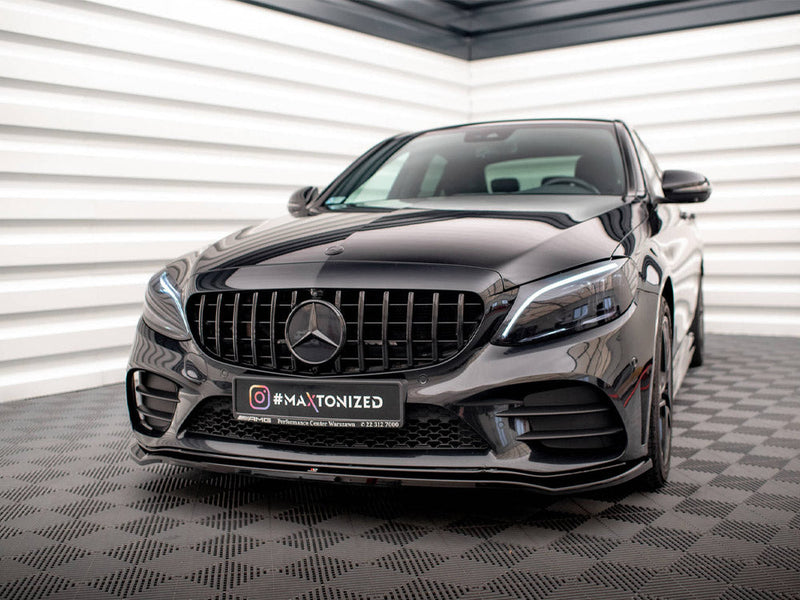 Maxton Design - FRONT SPLITTER V.1 MERCEDES C AMG LINE / C43 AMG SEDAN / COUPE W205 / C205 FACELIFT
