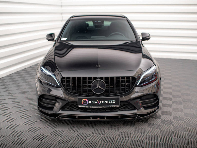 Maxton Design - FRONT SPLITTER V.2 MERCEDES C AMG LINE / C43 AMG SEDAN / COUPE W205 / C205 FACELIFT