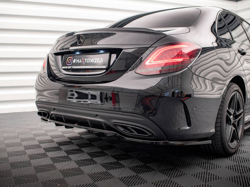 Maxton Design - REAR SPLITTER (VERTICAL BARS) MERCEDES C AMG LINE W205 FACELIFT