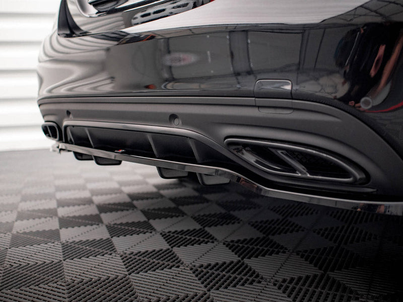 Maxton Design - REAR SPLITTER (VERTICAL BARS) MERCEDES C AMG LINE W205 FACELIFT