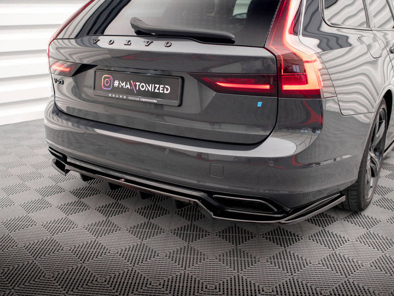Maxton Design - Rear Splitter (Vertical Bars) Volvo V90 / S90 R-Design Mk2