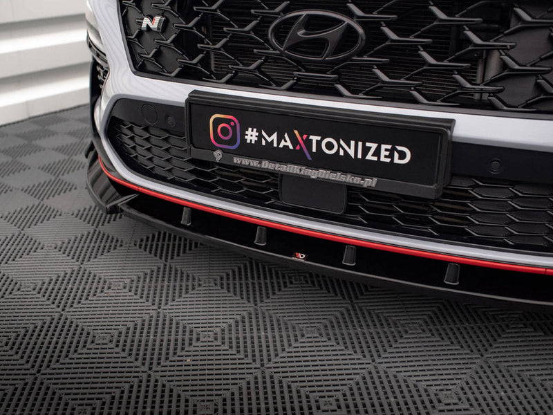 Maxton Design - FRONT SPLITTER V.2 + FLAPS HYUNDAI KONA N MK1