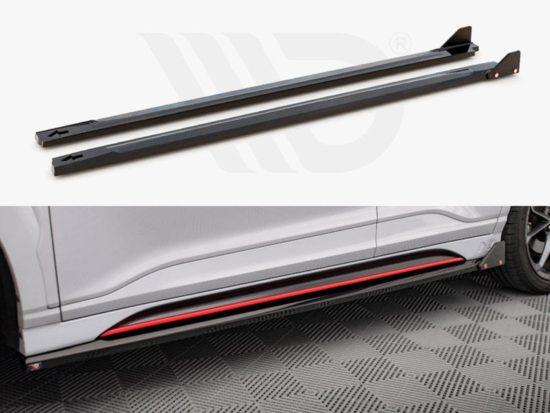 Maxton Design - SIDE SKIRTS DIFFUSERS V.1 + FLAPS HYUNDAI KONA N MK1