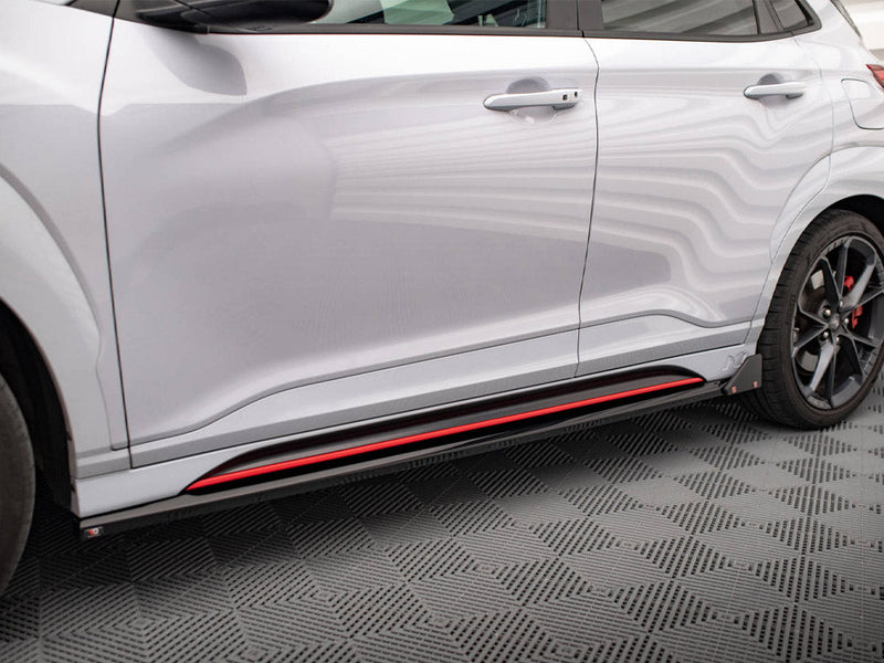 Maxton Design - SIDE SKIRTS DIFFUSERS V.1 + FLAPS HYUNDAI KONA N MK1