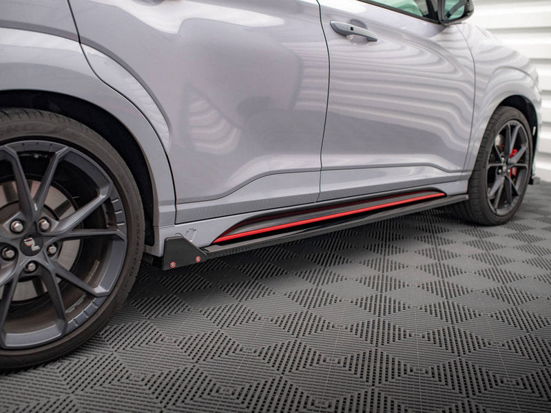 Maxton Design - SIDE SKIRTS DIFFUSERS V.1 + FLAPS HYUNDAI KONA N MK1