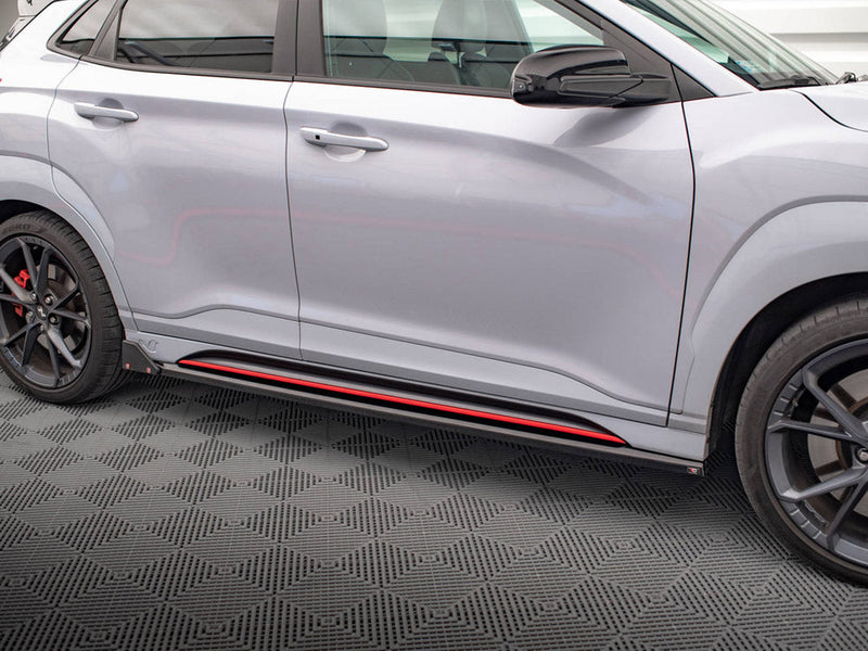 Maxton Design - SIDE SKIRTS DIFFUSERS V.1 + FLAPS HYUNDAI KONA N MK1