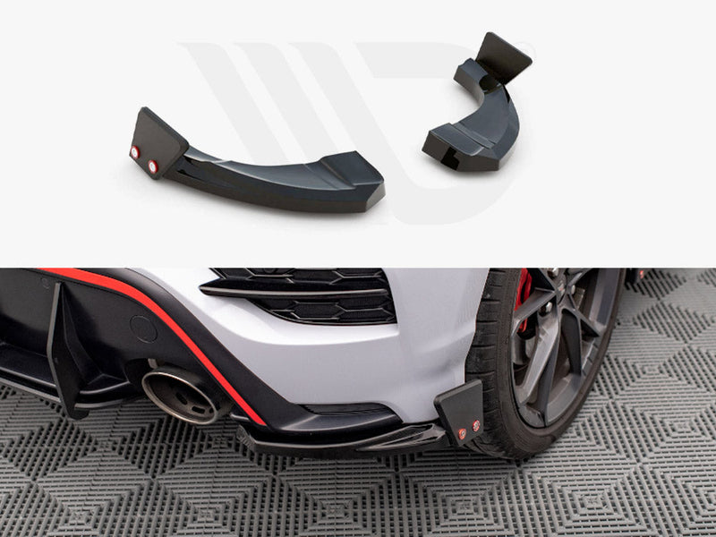 Maxton Design - REAR SIDE SPLITTERS V.1 + FLAPS HYUNDAI KONA N MK1