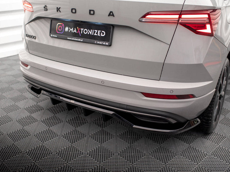 Maxton Design - CENTRAL REAR SPLITTER (VERTICAL BARS) SKODA KAROQ SPORTLINE MK1 FACELIFT