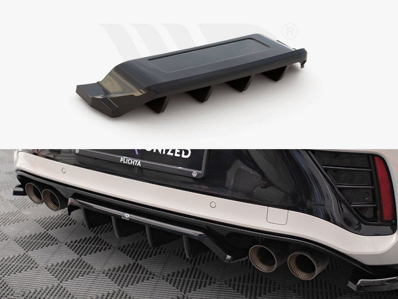 Maxton Design - CENTRAL REAR SPLITTER (VERTICAL BARS) VOLKSWAGEN T-ROC R MK1 FACELIFT (2021-)