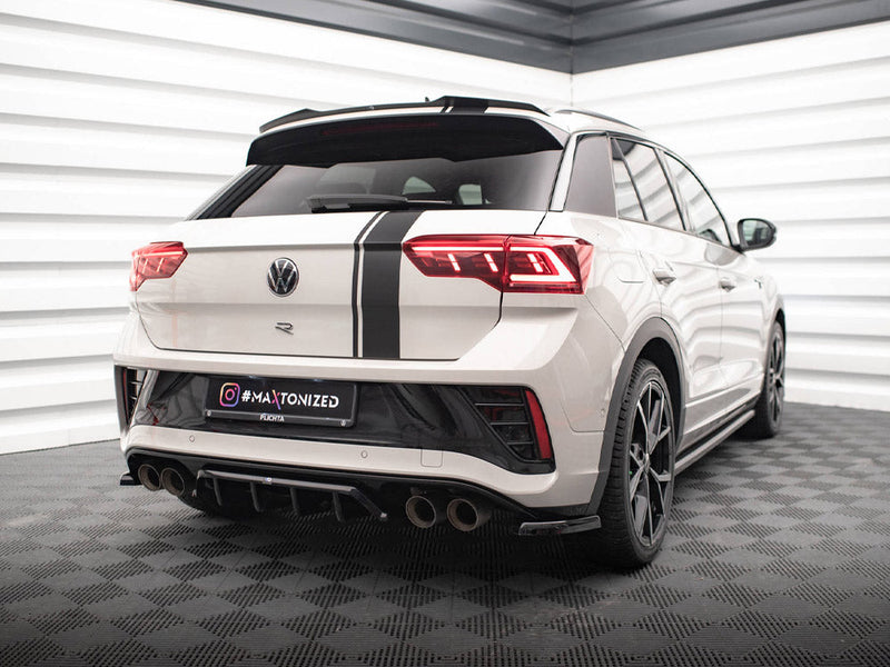 Maxton Design - CENTRAL REAR SPLITTER (VERTICAL BARS) VOLKSWAGEN T-ROC R MK1 FACELIFT (2021-)