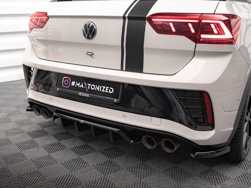Maxton Design - CENTRAL REAR SPLITTER (VERTICAL BARS) VOLKSWAGEN T-ROC R MK1 FACELIFT (2021-)