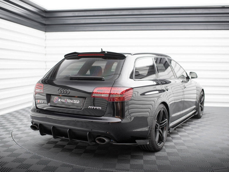 Maxton Design - STREET PRO REAR SIDE SPLITTERS + FLAPS AUDI RS6 AVANT C6