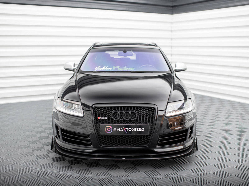 Maxton Design - STREET PRO FRONT SPLITTER + FLAPS AUDI RS6 AVANT C6