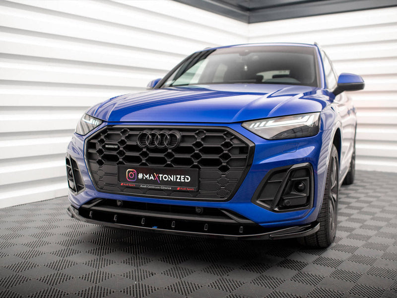 Maxton Design - FRONT SPLITTER V.2 AUDI SQ5 / Q5 S-LINE SUV / SPORTBACK MK2 FACELIFT