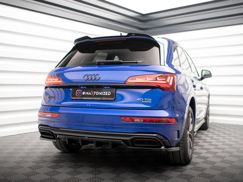 Maxton Design - CENTRAL REAR SPLITTER (VERTICAL BARS) AUDI Q5 S-LINE SUV MK2 FACELIFT