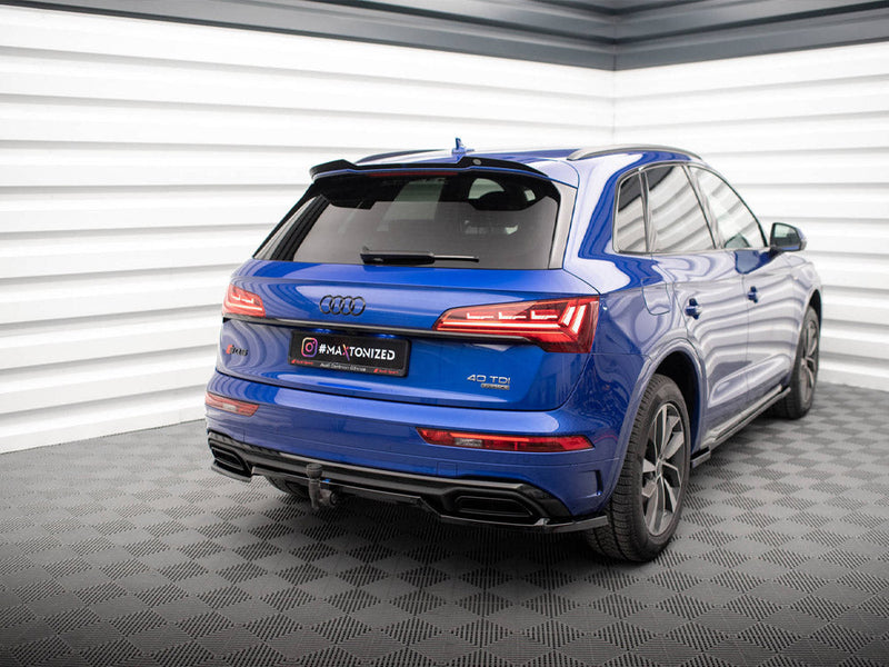 Maxton Design - CENTRAL REAR SPLITTER (VERTICAL BARS) AUDI Q5 S-LINE SUV MK2 FACELIFT