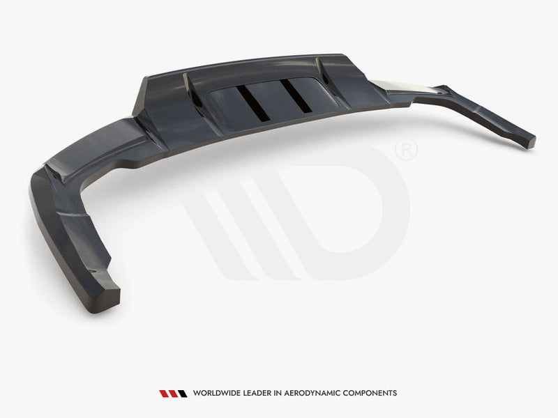 Maxton Design - CENTRAL REAR SPLITTER (VERTICAL BARS) AUDI Q5 S-LINE SUV MK2 FACELIFT
