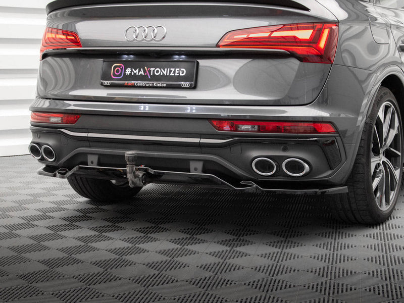 Maxton Design - CENTRAL REAR SPLITTER (VERTICAL BARS) AUDI SQ5 SPORTBACK MK2 FACELIFT