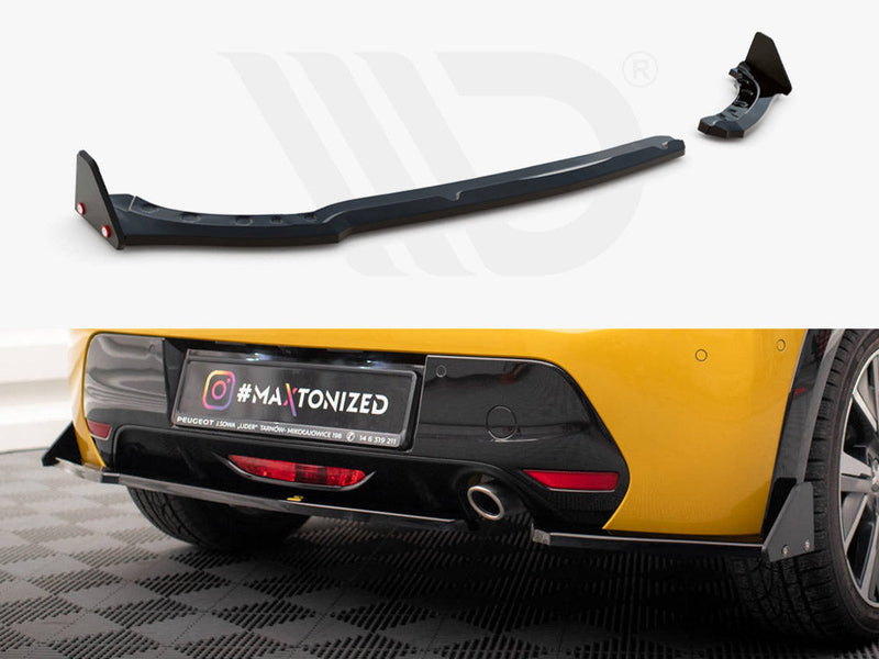 Maxton Design - REAR SIDE SPLITTERS V.1 + FLAPS PEUGEOT 208 GT MK2