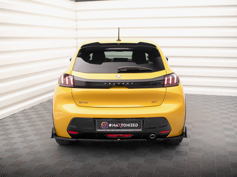 Maxton Design - REAR SIDE SPLITTERS V.1 + FLAPS PEUGEOT 208 GT MK2