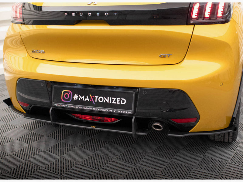 Maxton Design - STREET PRO REAR VALANCE + FLAPS PEUGEOT 208 GT MK2