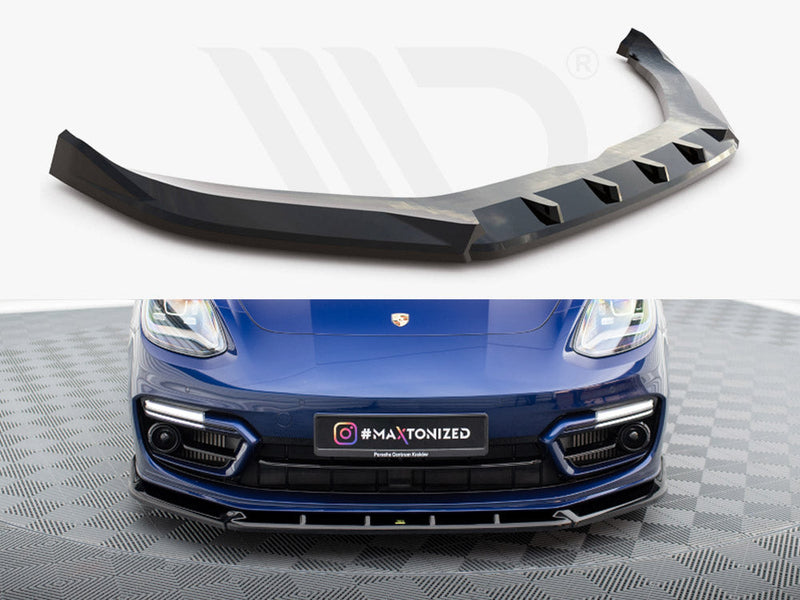 Maxton Design - FRONT SPLITTER V.2 PORSCHE PANAMERA E-HYBRID 971 FACELIFT