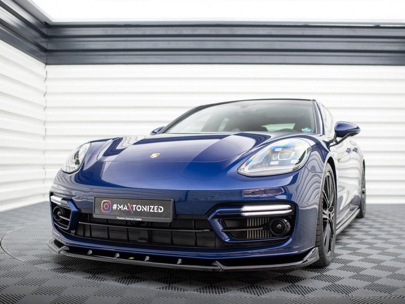 Maxton Design - FRONT SPLITTER V.2 PORSCHE PANAMERA E-HYBRID 971 FACELIFT