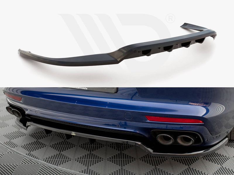 Maxton Design - CENTRAL REAR SPLITTER (VERTICAL BARS) PORSCHE PANAMERA E-HYBRID 971 FACELIFT