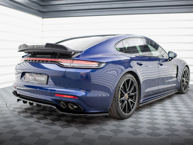 Maxton Design - CENTRAL REAR SPLITTER (VERTICAL BARS) PORSCHE PANAMERA E-HYBRID 971 FACELIFT