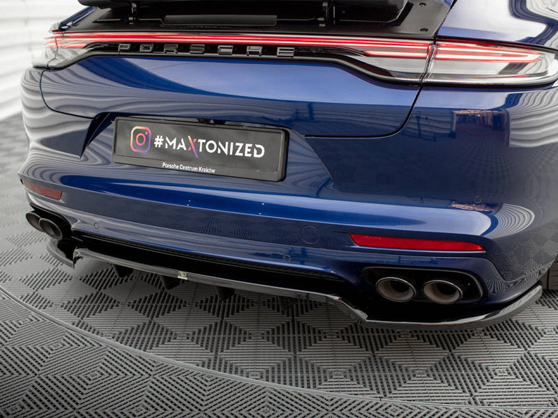 Maxton Design - CENTRAL REAR SPLITTER (VERTICAL BARS) PORSCHE PANAMERA E-HYBRID 971 FACELIFT