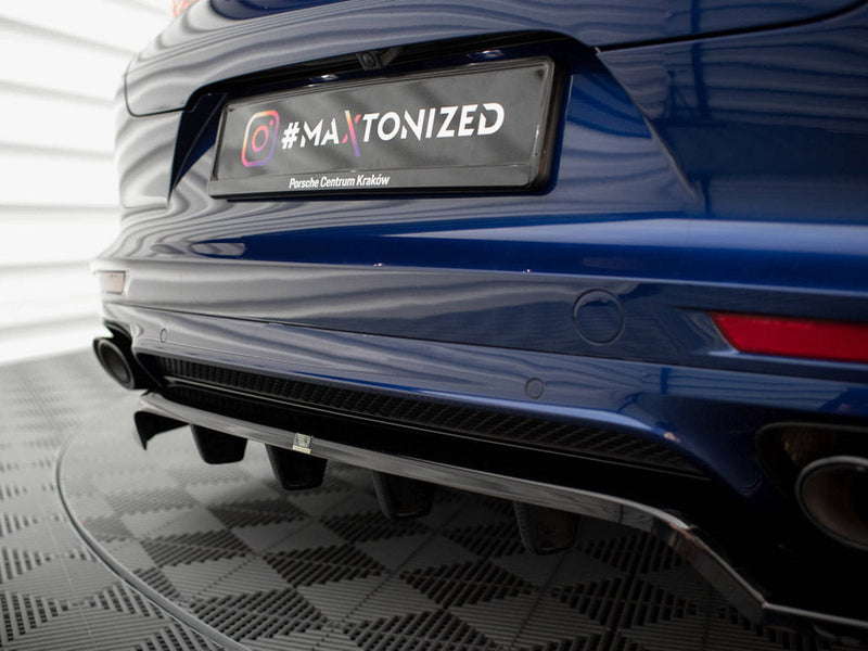 Maxton Design - CENTRAL REAR SPLITTER (VERTICAL BARS) PORSCHE PANAMERA E-HYBRID 971 FACELIFT