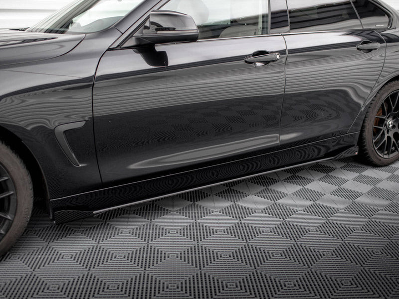 Maxton Design - STREET PRO SIDE SKIRTS DIFFUSERS + FLAPS BMW 4 GRAN COUPE F36