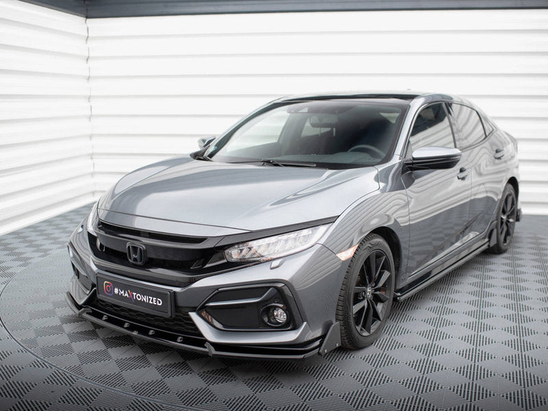 Maxton Design - FRONT SPLITTER V.1 + FLAPS HONDA CIVIC SPORT MK 10