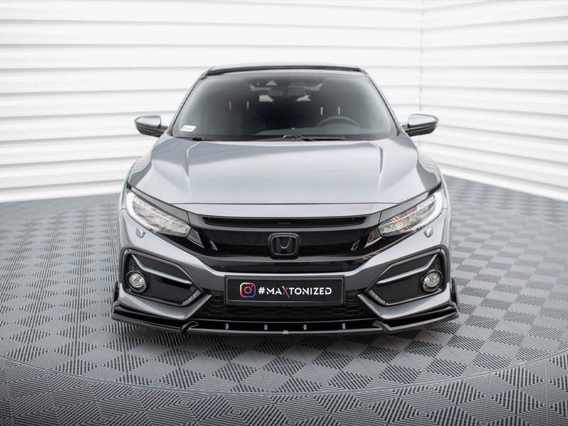 Maxton Design - FRONT SPLITTER V.1 + FLAPS HONDA CIVIC SPORT MK 10
