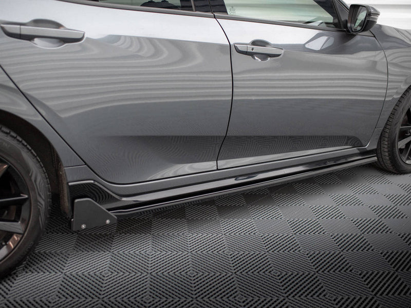 Maxton Design - SIDE SKIRTS DIFFUSERS + FLAPS HONDA CIVIC SPORT MK 10