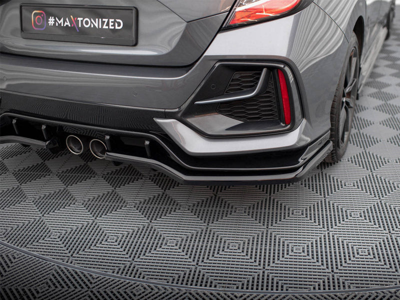 Maxton Design - REAR SPLITTER (VERTICAL BARS) HONDA CIVIC SPORT MK 10 Facelift