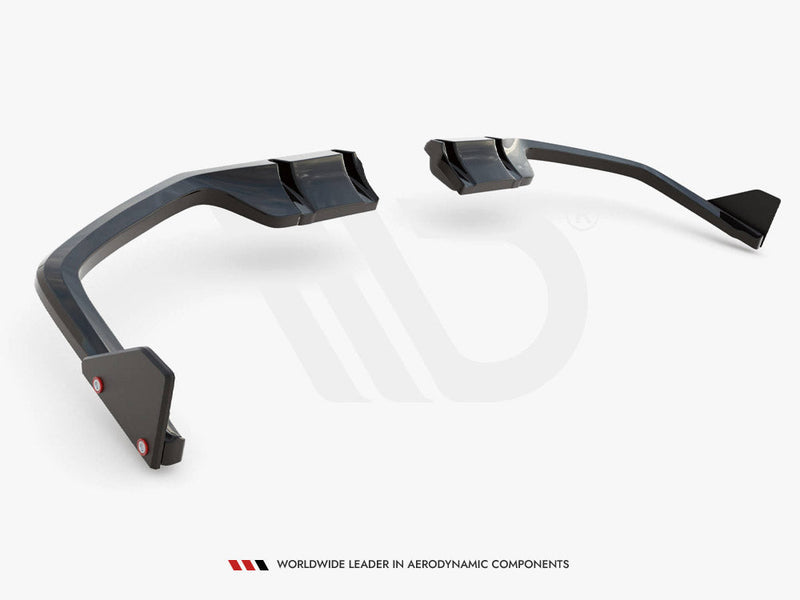 Maxton Design - Rear Splitter V.1 (Vertical Bars) + Flaps Honda Civic Sport Mk10 Facelift