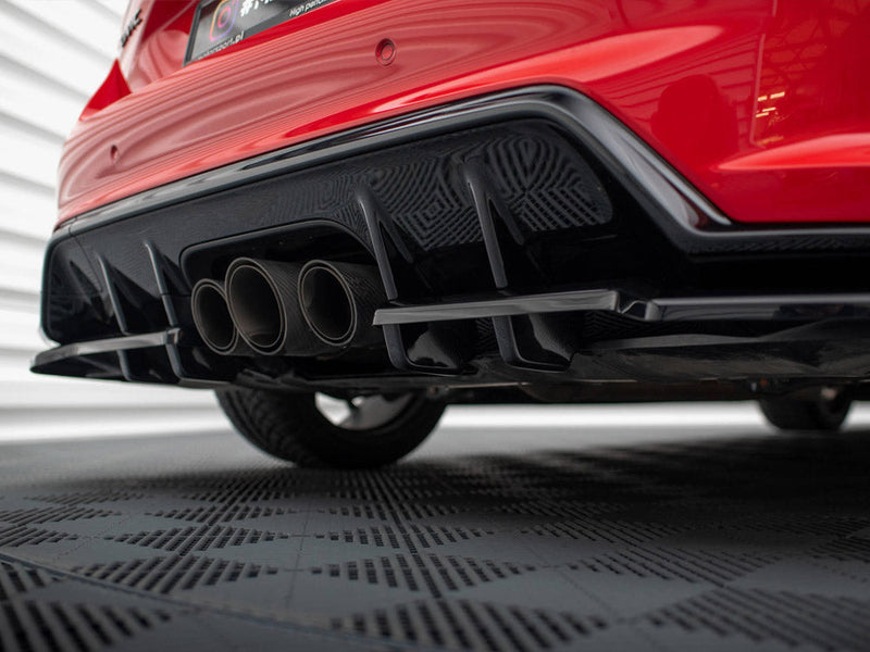 Maxton Design - CENTRAL REAR SPLITTER (VERTICAL BARS) V.1 HONDA CIVIC TYPE-R MK 11