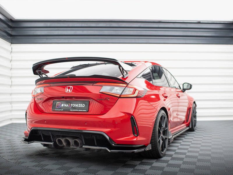 Maxton Design - CENTRAL REAR SPLITTER (VERTICAL BARS) V.1 + FLAPS HONDA CIVIC TYPE-R MK 11