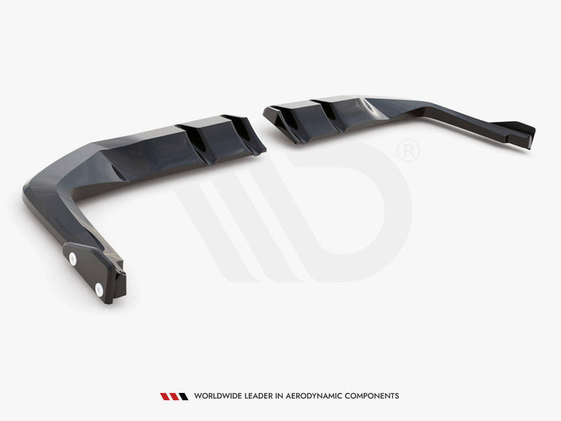 Maxton Design - CENTRAL REAR SPLITTER (VERTICAL BARS) V.1 + FLAPS HONDA CIVIC TYPE-R MK 11