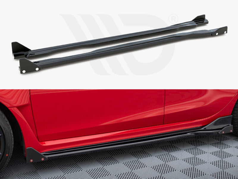 Maxton Design - SIDE SKIRTS DIFFUSERS V.1 + FLAPS HONDA CIVIC TYPE-R MK 11