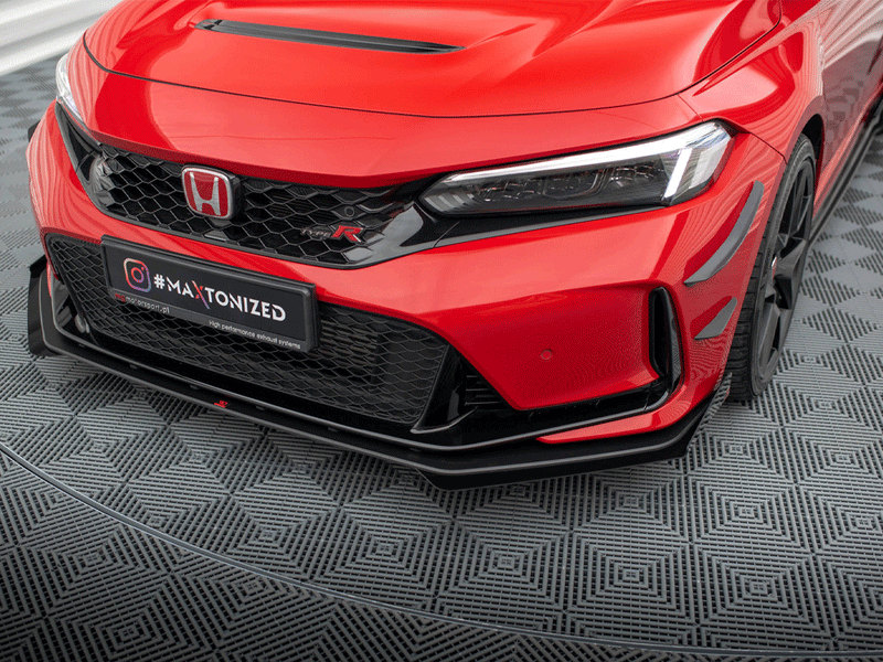 Maxton Design - STREET PRO FRONT SPLITTER + FLAPS HONDA CIVIC TYPE-R MK 11